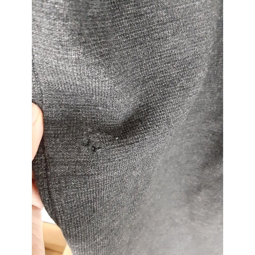 Lauren Ralph Lauren Women's Gray Merino Wool Crest Cardigan  Sweater Blazer XL - Picture 12 of 16